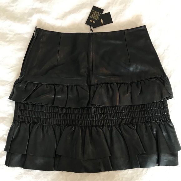 NWT Maje Leather Skirt Size 36 - Picture 2 of 6